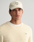 Gant Stripe Textured Cotton Crew Neck Trui Cream