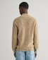 Gant Stripe Textured Cotton Full Zip Cardigan Dried Khaki