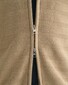 Gant Stripe Textured Cotton Full Zip Cardigan Dried Khaki