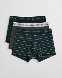 Gant Striped And Solid Trunk 3Pack Gift Box Ondermode Tartan Green