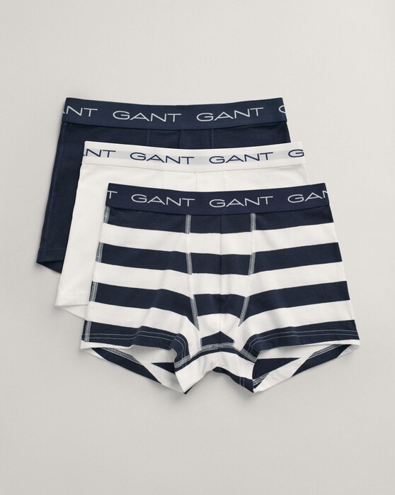 Gant Striped And Solid Trunks Gift Box 3Pack Ondermode Avond Blauw