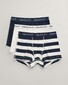 Gant Striped And Solid Trunks Gift Box 3Pack Underwear Evening Blue