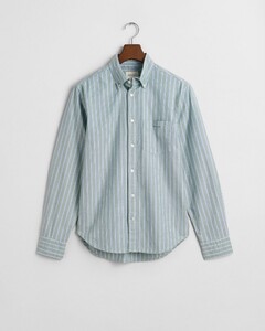 Gant Striped Archive Oxford Organic Cotton Overhemd Dried Forest