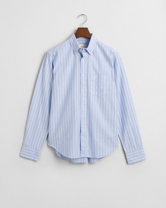 Gant Striped Archive Oxford Organic Cotton Shirt Clear Sky