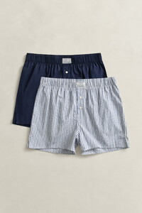 Gant Striped Boxer Shorts 2Pack Ondermode Vintage Blue