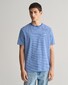 Gant Striped Cotton Crew Neck T-Shirt Rich Blue