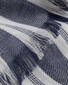 Gant Striped Cotton Linen Scarf Persian Blue