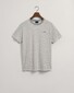 Gant Striped Crew Neck Subtle Logo T-Shirt Grey Melange