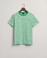 Gant Striped Crew Neck Subtle Logo T-Shirt Mid Green