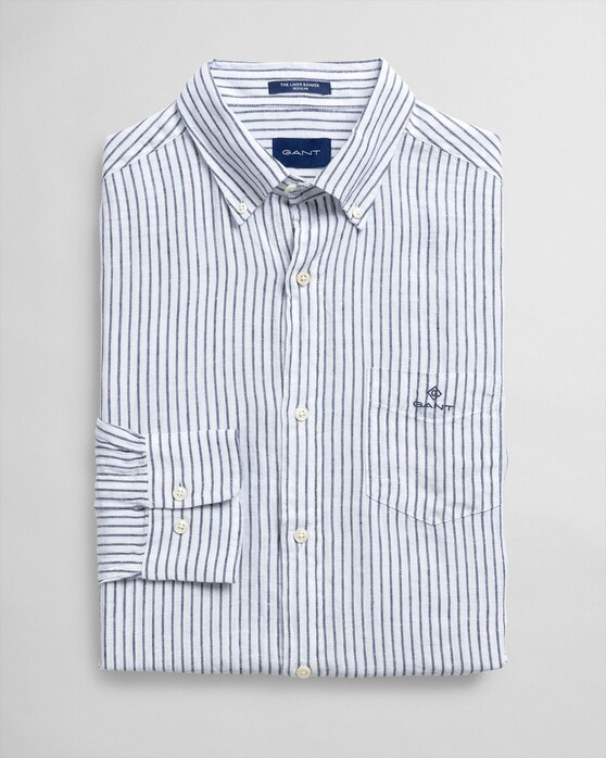 Gant Striped Linen Shirt White