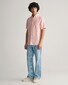 Gant Striped Linen Short Sleeve Shirt Peachy Pink