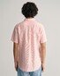 Gant Striped Linen Short Sleeve Shirt Peachy Pink