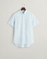 Gant Striped Linnen Short Sleeve Overhemd Capri Blue