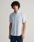 Gant Striped Linnen Short Sleeve Overhemd Capri Blue