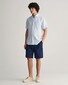 Gant Striped Linnen Short Sleeve Overhemd Capri Blue