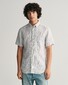 Gant Striped Linnen Short Sleeve Overhemd Wit