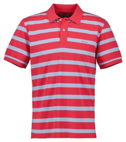 Gant Striped Polo Cotton Subtle Logo Watermeloen Rood