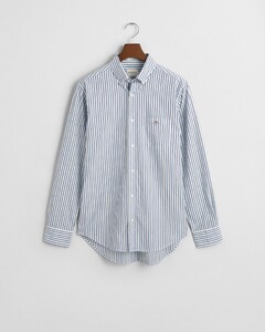 Gant Striped Poplin Button Down Overhemd Clear Sky