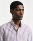 Gant Striped Poplin Button Down Overhemd Wijnrood