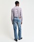 Gant Striped Poplin Button Down Overhemd Wijnrood