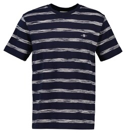 Gant Striped Short Sleeve Crew Neck T-Shirt Avond Blauw