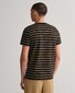 Gant Striped Short Sleeve Crew Neck T-Shirt Zwart