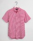 Gant Striped Short Sleeve Linnen Overhemd Cabaret Pink