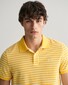 Gant Striped Short Sleeve Piqué Polo Smooth Yellow