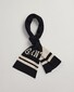 Gant Striped Wool Collegiate Scarf Ebony Black