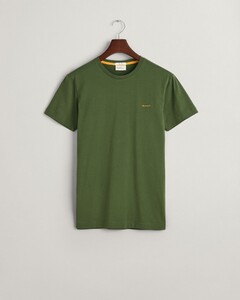 Gant Subtle Contrast Logo Crew Neck T-Shirt Pine Green