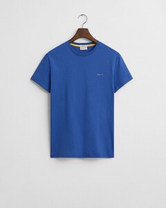Gant Subtle Contrast Logo Crew Neck T-Shirt Rich Blue