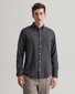 Gant Subtle Herringbone Flannel Shirt Anthracite Grey
