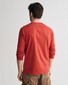 Gant Subtle Logo Embroidery Long Sleeve Round Neck T-Shirt Iron Red