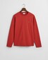 Gant Subtle Logo Embroidery Long Sleeve Round Neck T-Shirt Iron Red