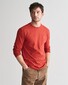 Gant Subtle Logo Embroidery Long Sleeve Round Neck T-Shirt Iron Red