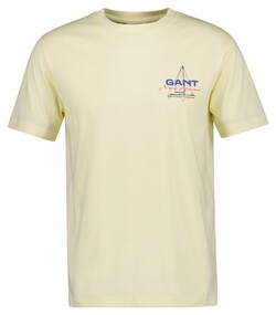 Gant Subtle New Haven Sailing Graphic Short Sleeve T-Shirt Vanilla Yellow