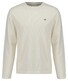 Gant Subtle Textured Long Sleeve Crew Neck T-Shirt Cream