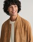 Gant Suede Bomber Jacket Dark Khaki