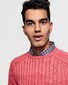 Gant Sunbleached Cable Crew Pullover Cardinal Red