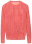Gant Sunbleached Cable Crew Pullover Strong Coral