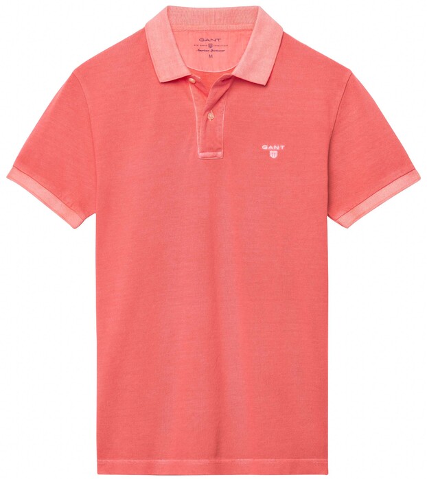 Gant Sunbleached Pique Polo Coral Red