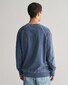 Gant Sunfaded Crew Neck Sweat Subtle Logo Embroidery Pullover Dusty Blue Sea