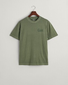 Gant Sunfaded Graphic Logo Short Sleeve T-Shirt Pine Green