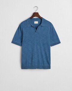 Gant Sunfaded Short Sleeve No Buttons Collar Polo Persian Blue