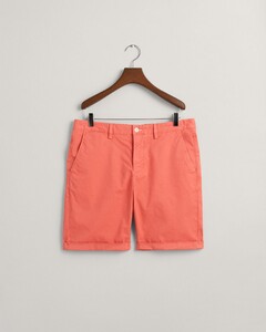 Gant Sunfaded Shorts Flat-Front Cotton Subtle Stretch Bermuda Sunset Pink