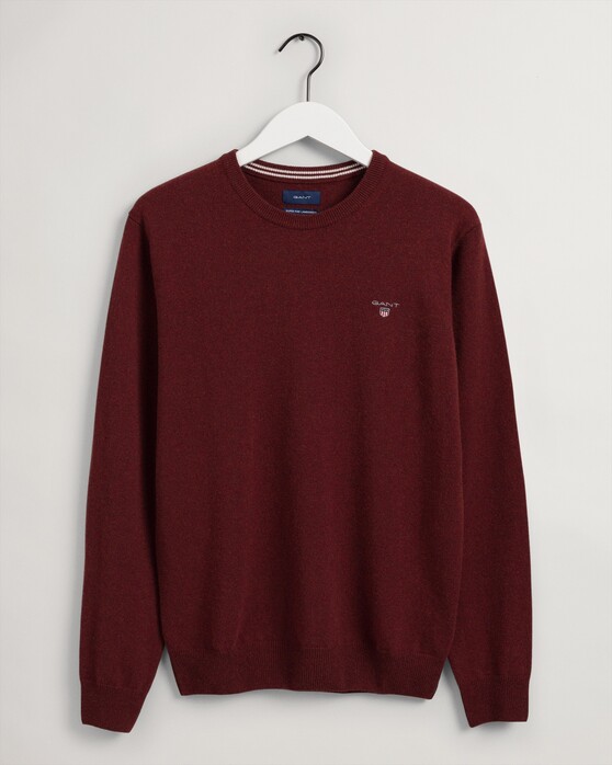 Gant Super Fine Lambswool Pullover Trui Royal Port Red