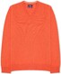 Gant Super Fine Lambswool V-Neck Pullover Pumpkin Orange Melange