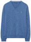 Gant Super Fine Lambswool V-Neck Pullover Stone Blue Melange