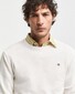 Gant Superfine Lambswool Crew Neck Pullover Cream