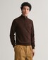Gant Superfine Lambswool Half-Zip Pullover Dark Brown Melange